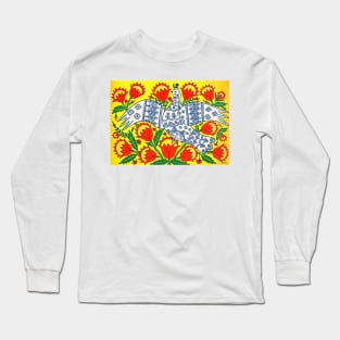 Maria Prymachenko, Dove of Peace, Марія Приймаченко, Голубка Мира, Ukrainian Folk Art Long Sleeve T-Shirt